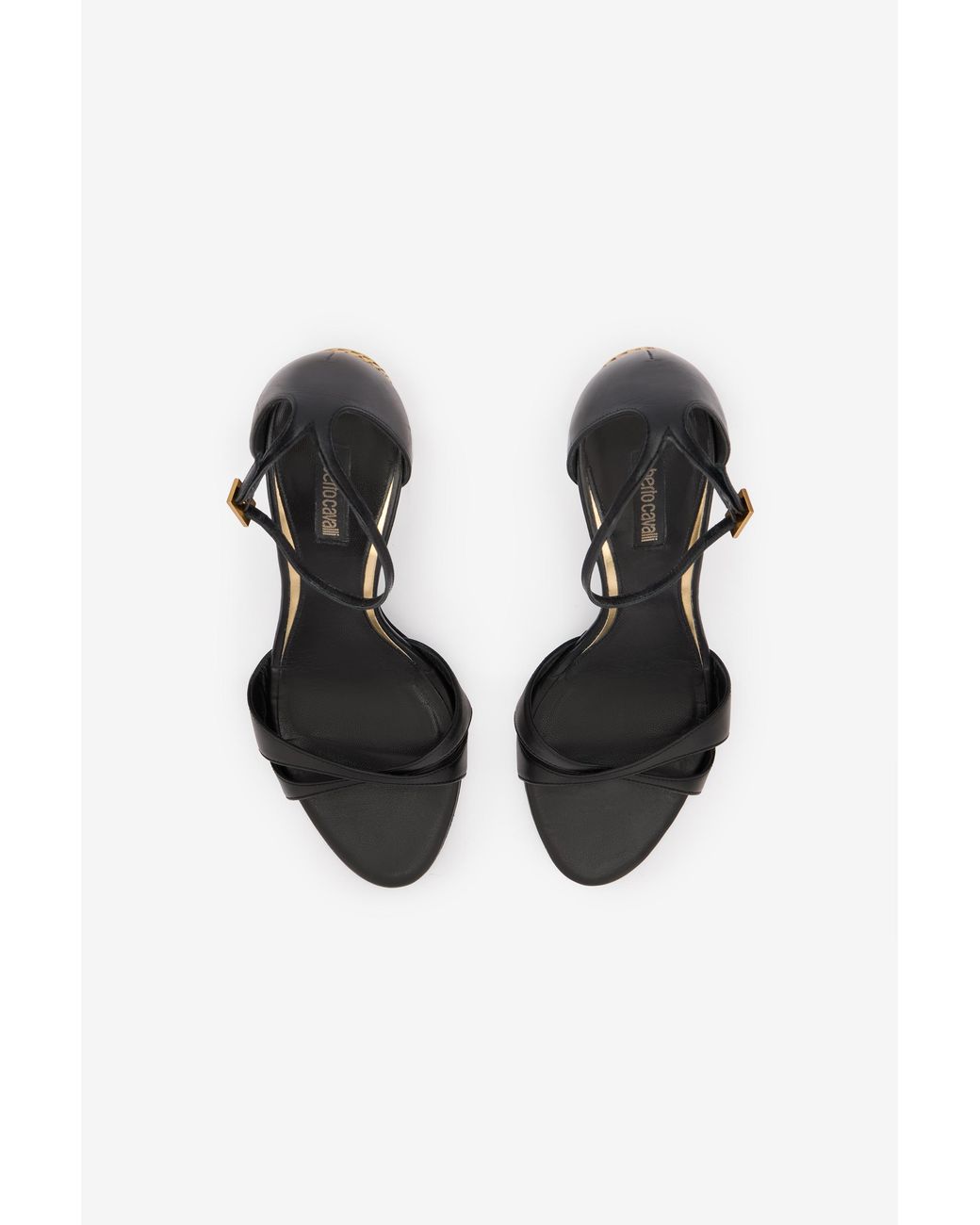 Roberto Cavalli Blue Serpentine Sandal