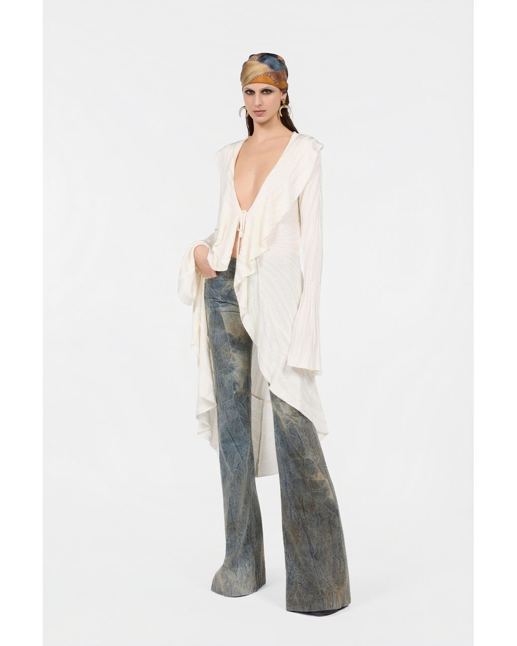 Roberto Cavalli White Off- Cardigan