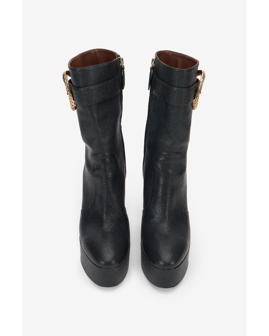 Roberto Cavalli Black Platform Boots