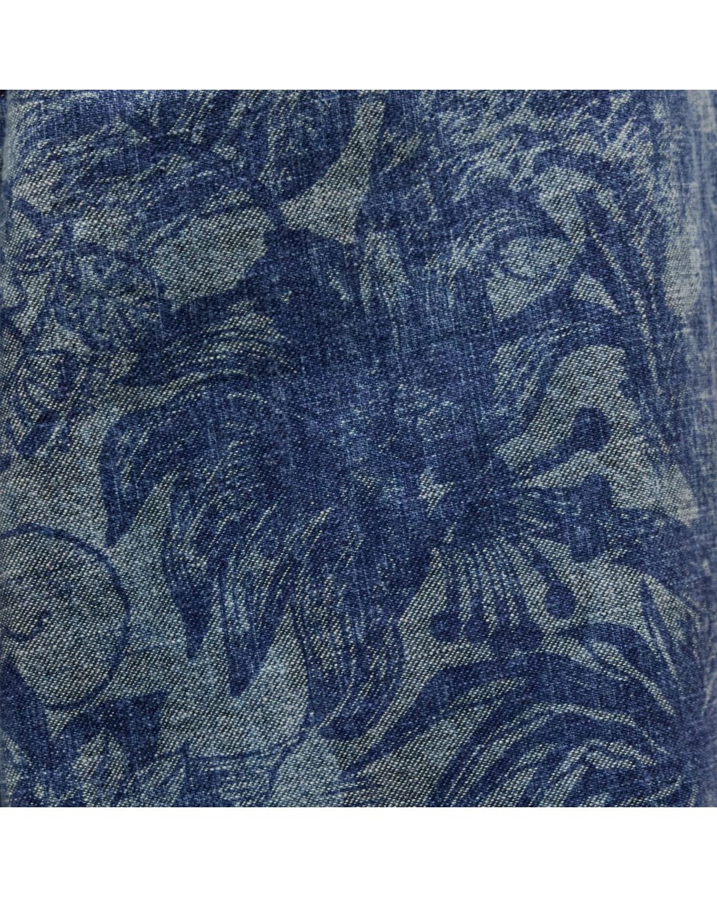 Roberto Cavalli Blue Floral-Print Sports Pants