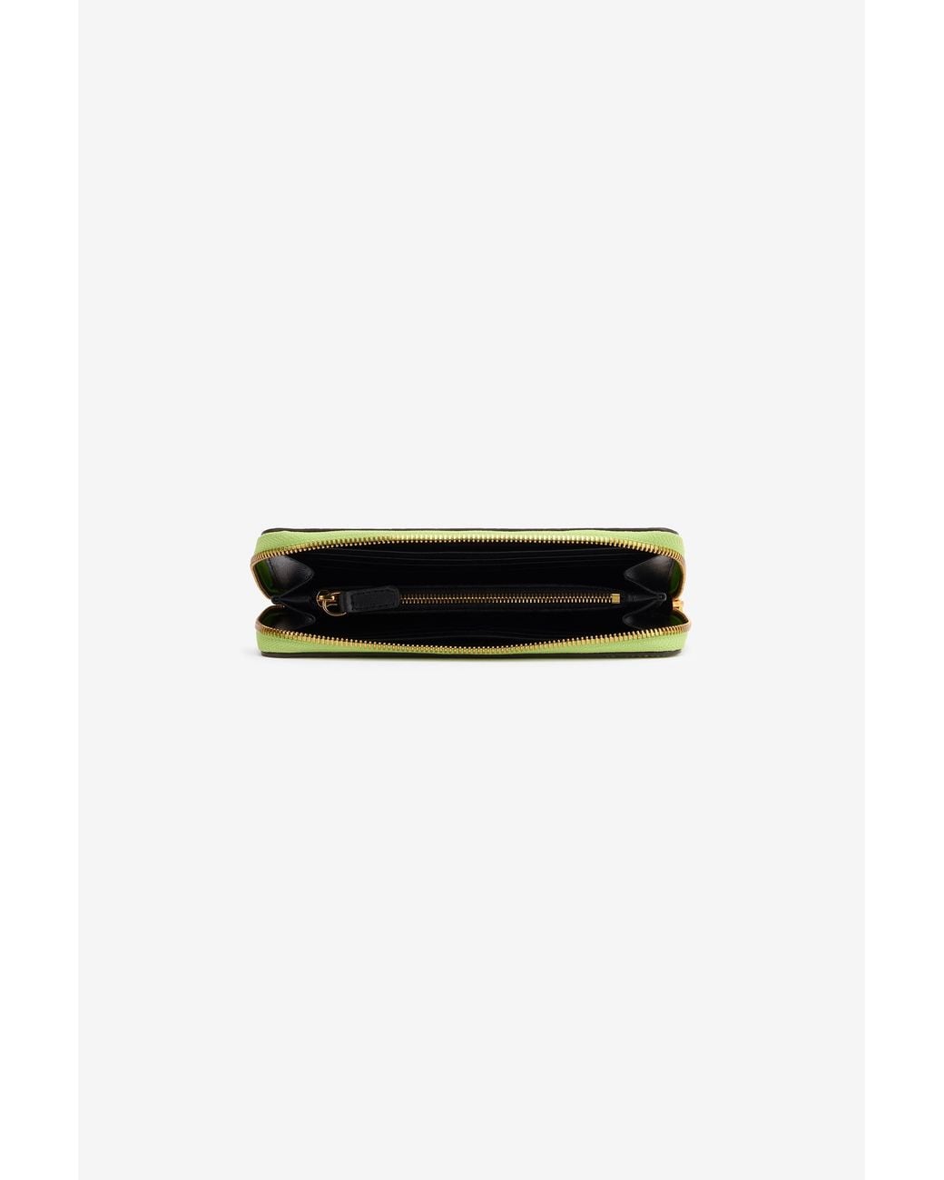 Roberto Cavalli Green Snake-Effect Wallet With Logo