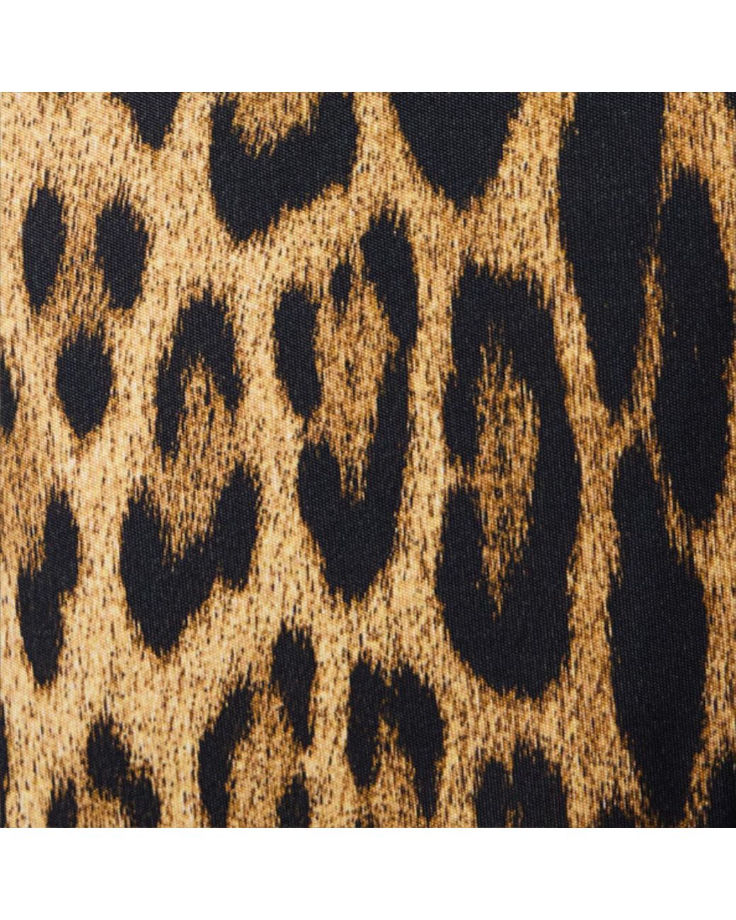 Roberto Cavalli White Jaguar Skin Print Wrap Midi Dress