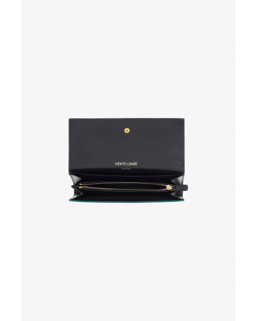 Roberto Cavalli Blue Wallet With Monogram Rc