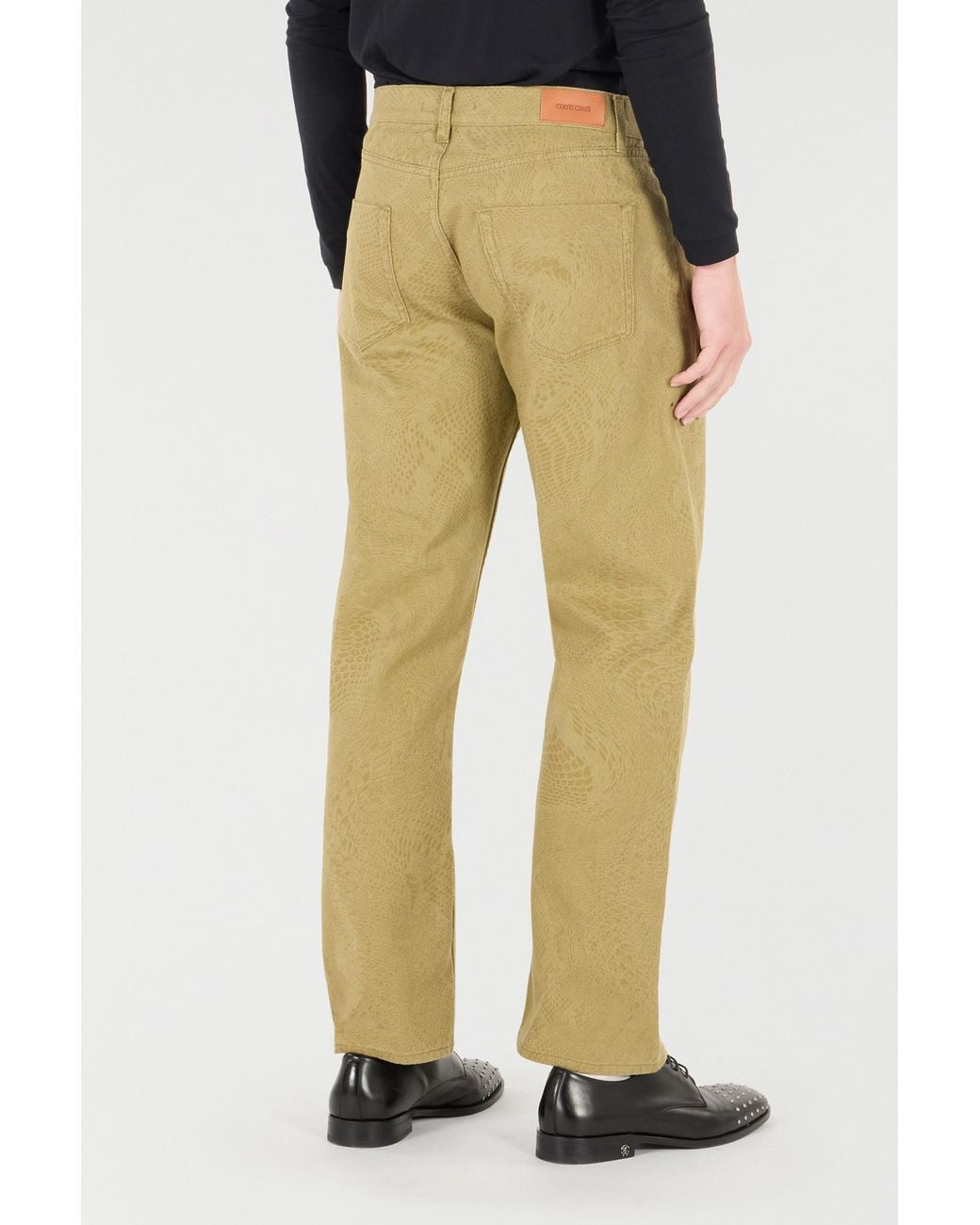 Roberto Cavalli Five-Pocket-Hose Mit Print Python in Yellow für Herren