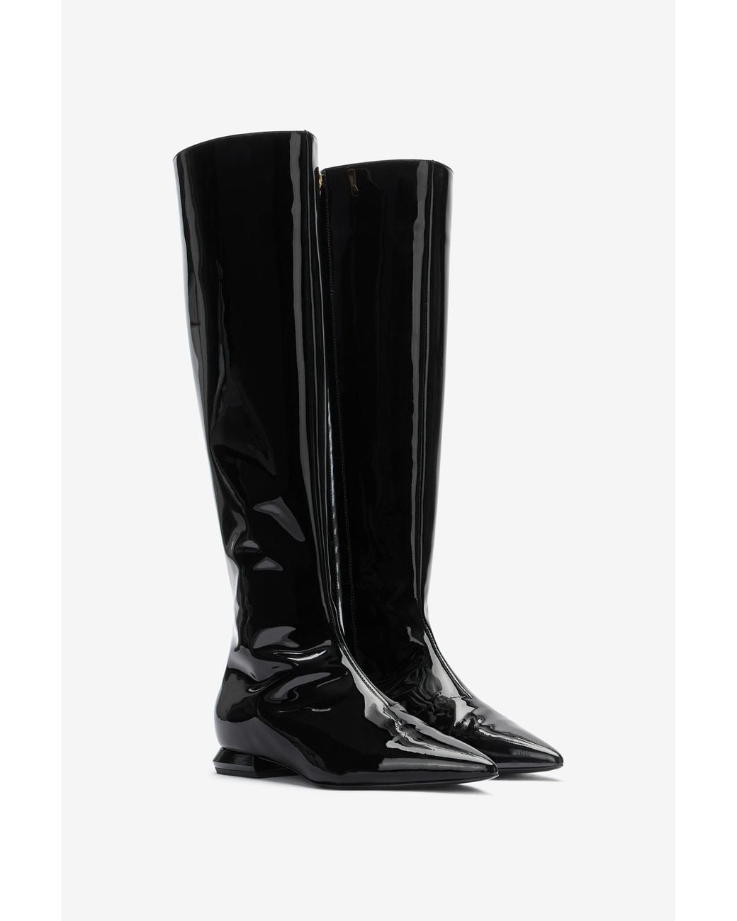 Roberto Cavalli Black Patent Leather Boots