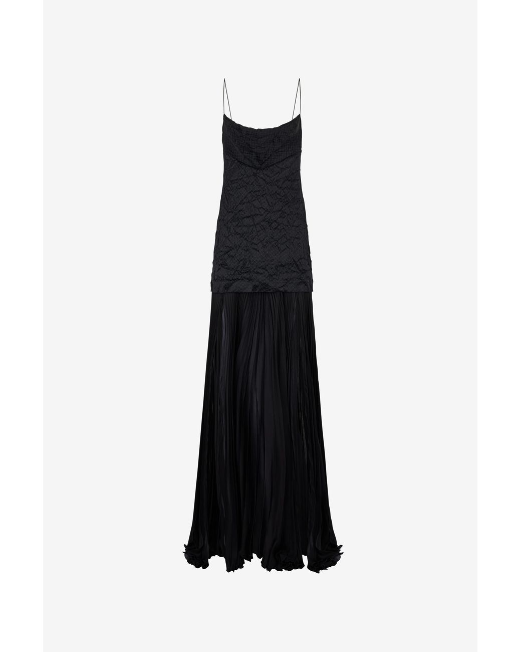 Roberto Cavalli Black Long Snakeskin-Effect Dress
