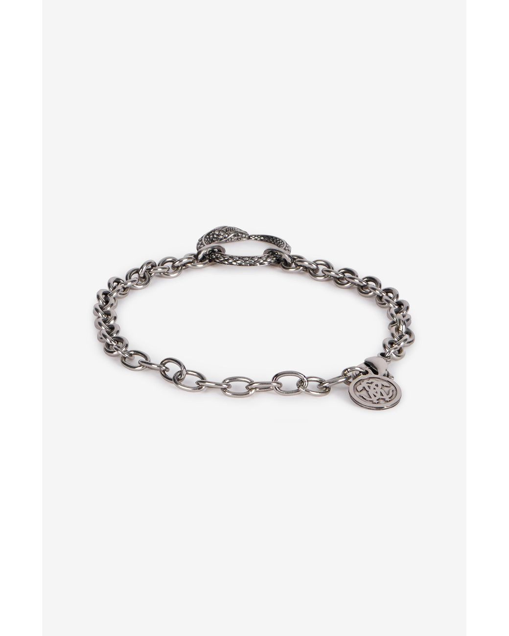 Roberto Cavalli Blue Bracelet With Snake Charm for men