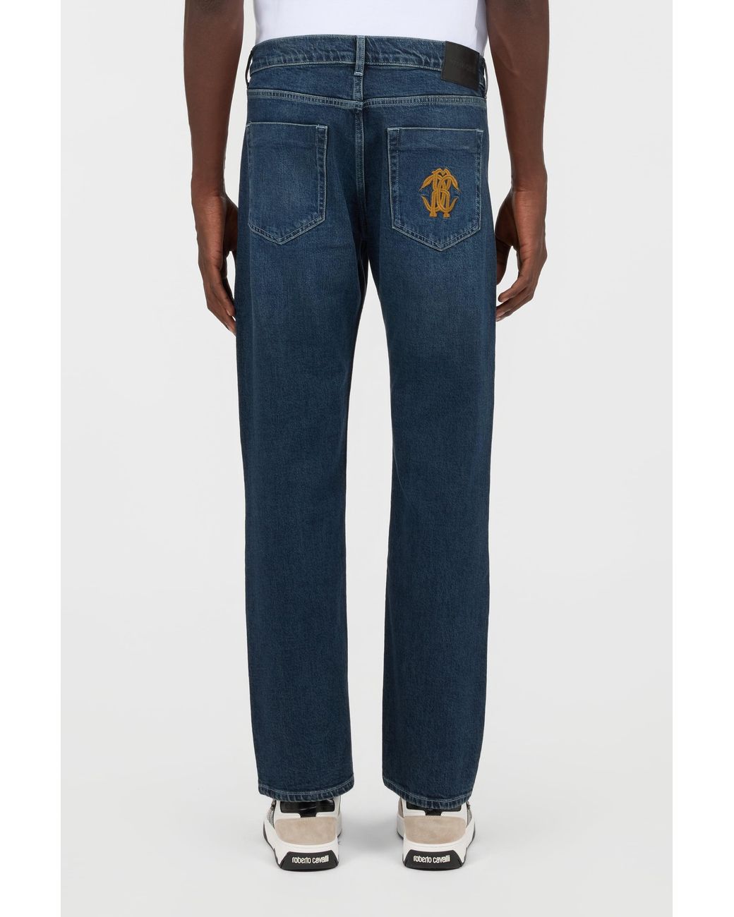 Roberto Cavalli Blue Denim Trousers Trousers Five-Pocket for men