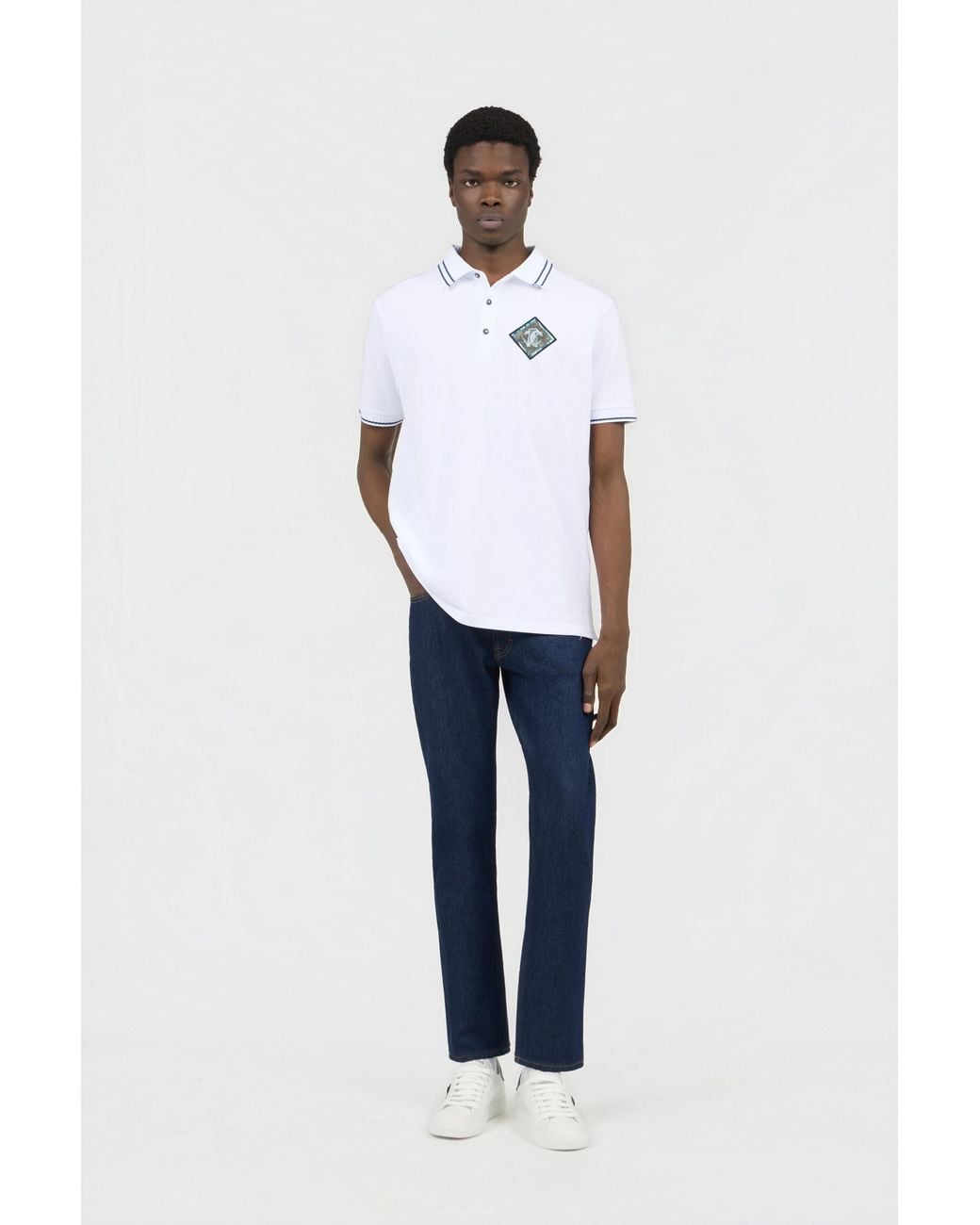 Polo Blanco Roberto Cavalli de hombre de color White