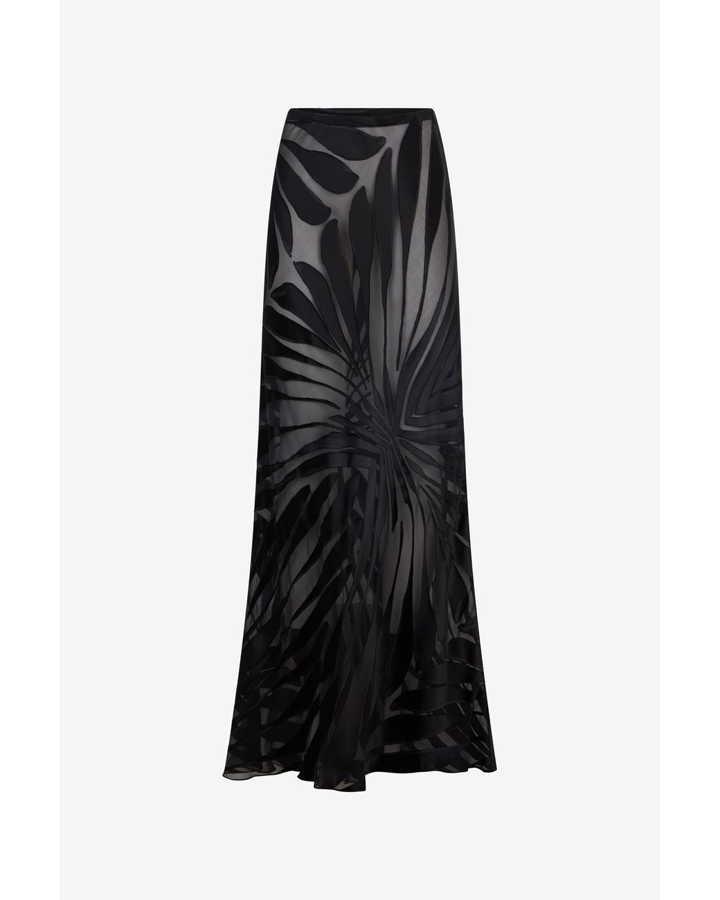Roberto Cavalli Black Skirt With Ray Devoré Print