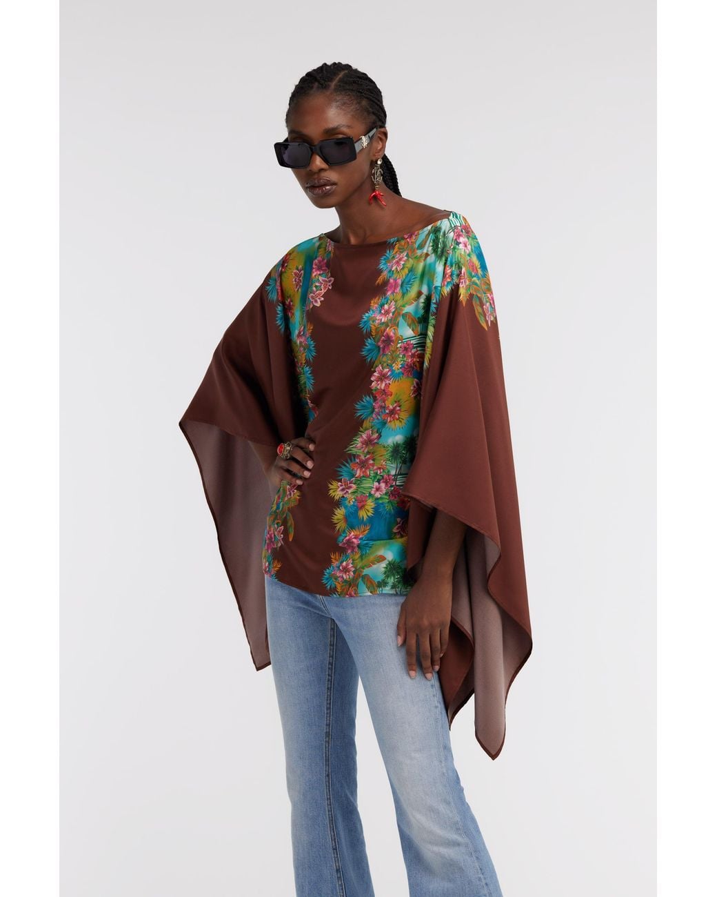 Roberto Cavalli Multicolor Hawaii Print Silk Shirt