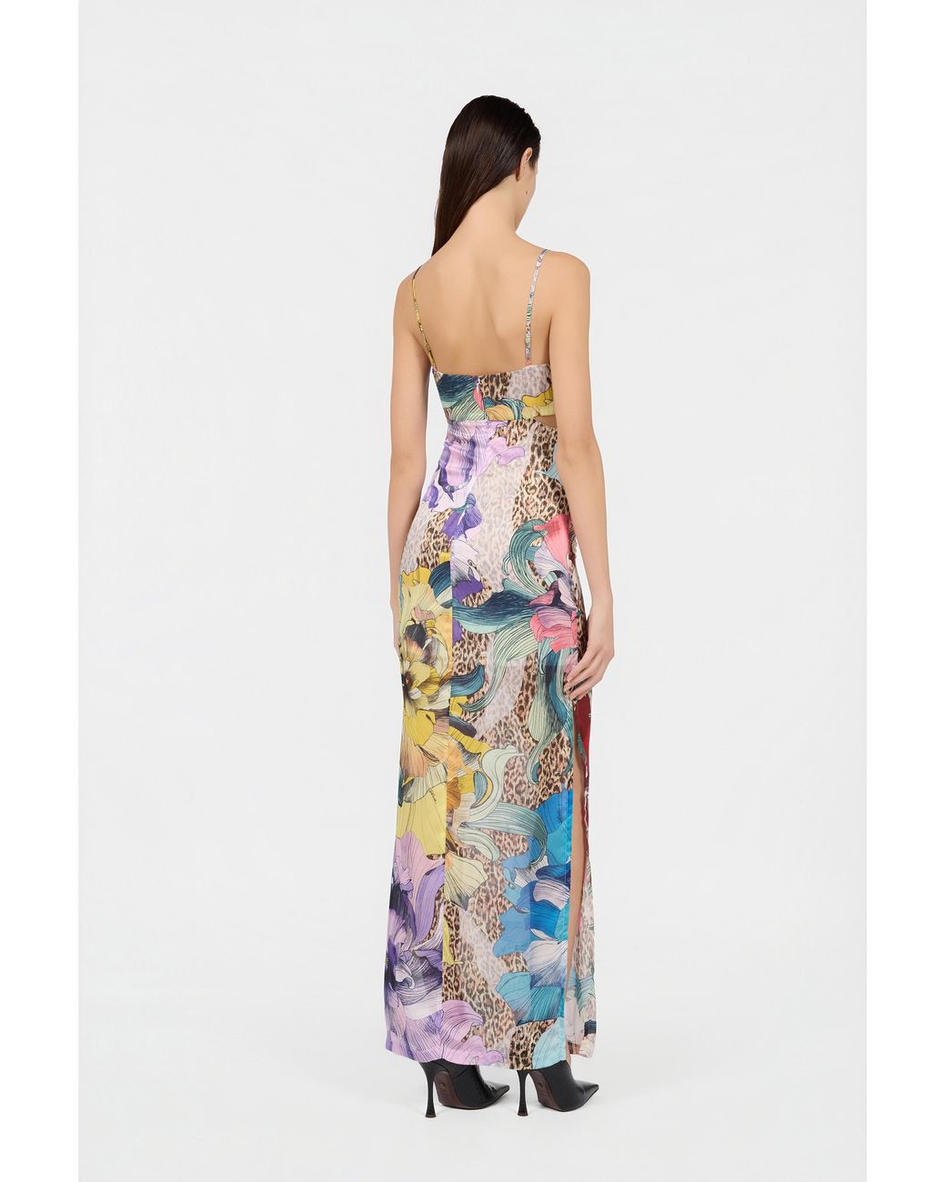 Roberto Cavalli White Flower Print Dress