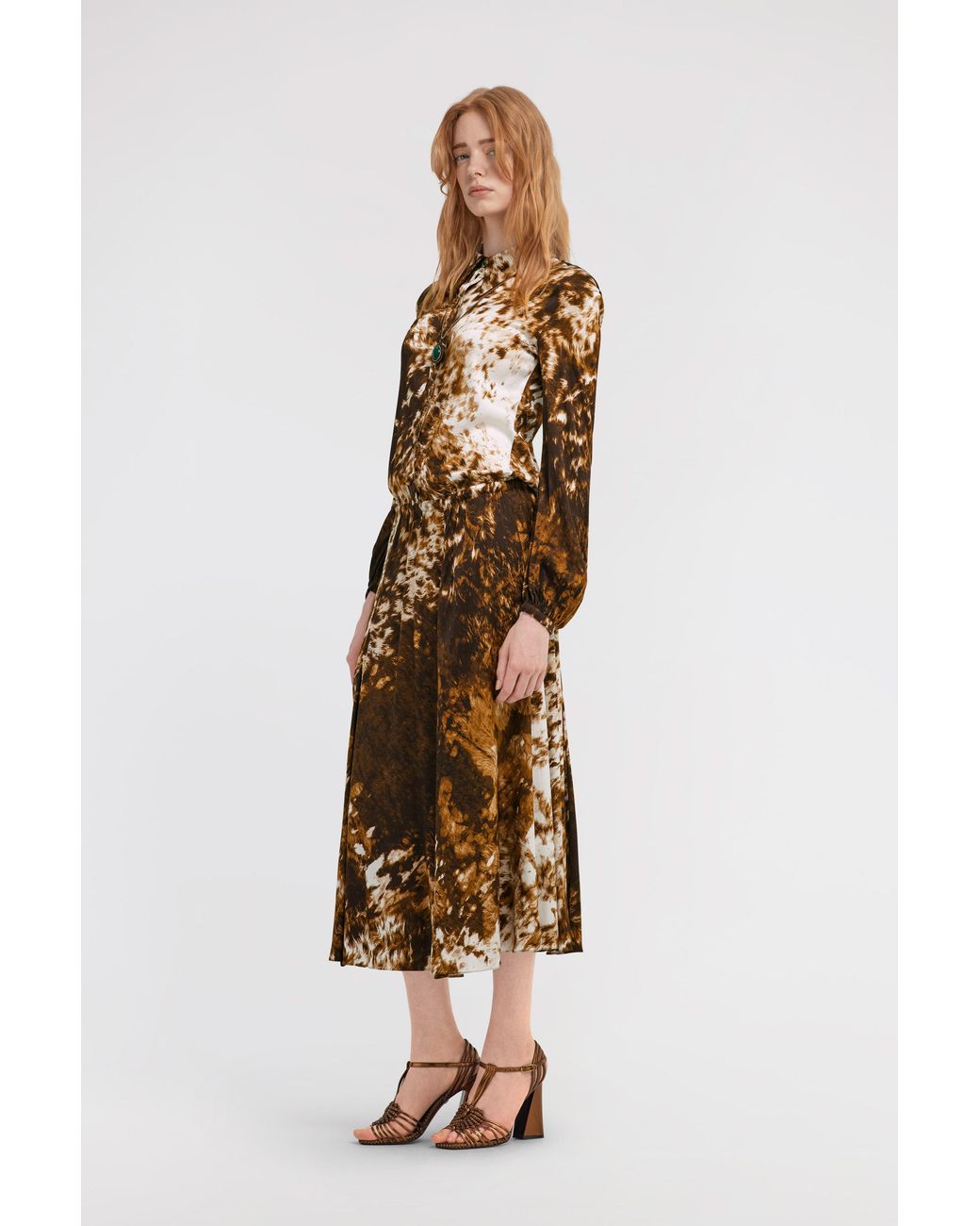 Roberto Cavalli White Appaloosa Print Shirt Dress