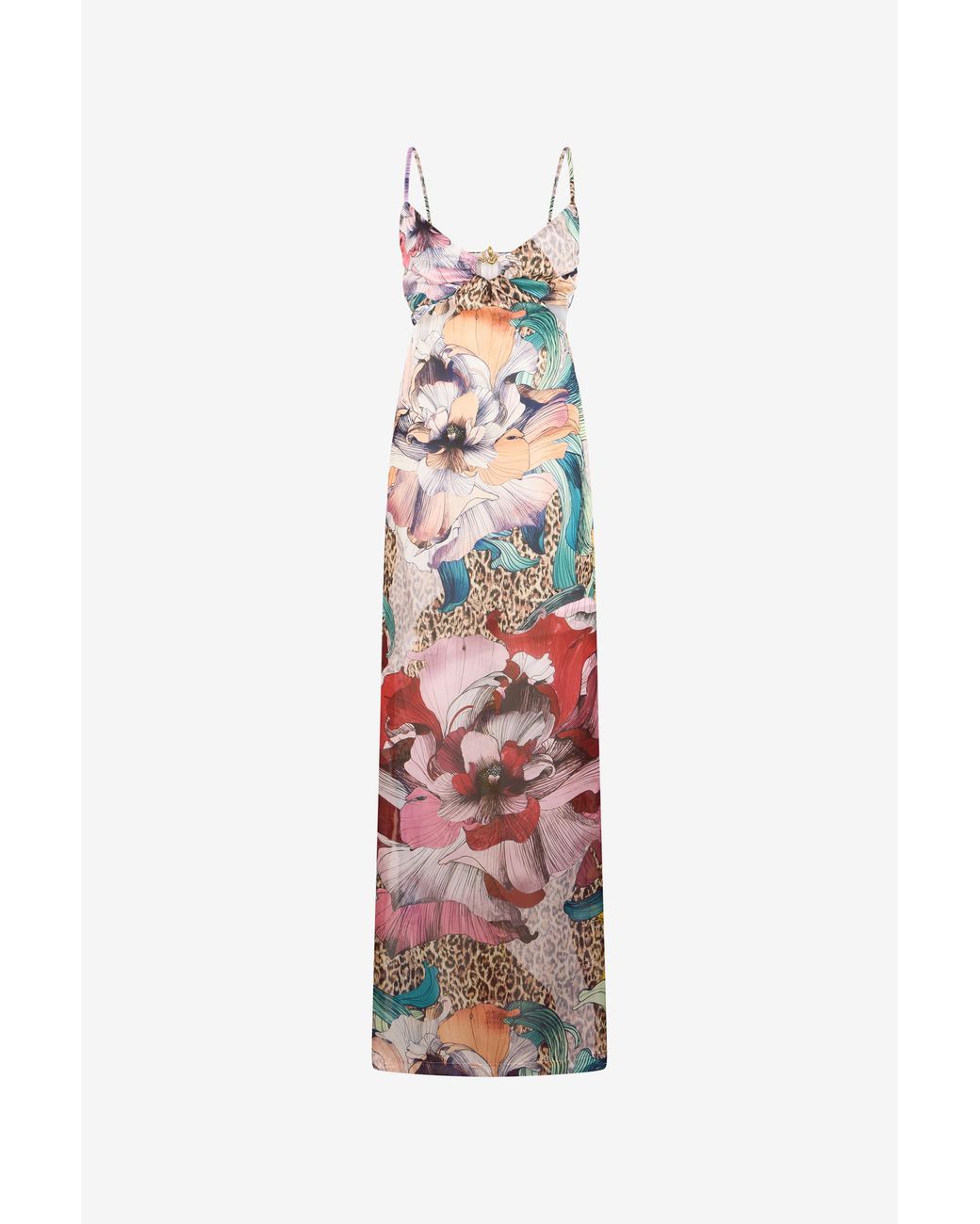 Roberto Cavalli White Flower Print Dress