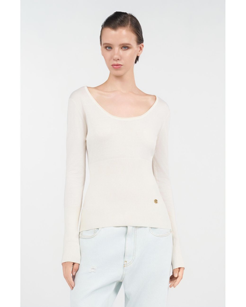 Pull En Coton Roberto Cavalli en coloris White