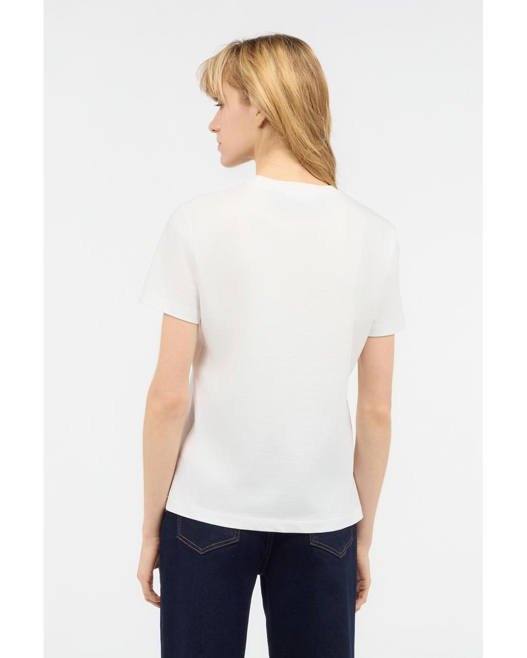 Roberto Cavalli White Cotton T-Shirt With Studs