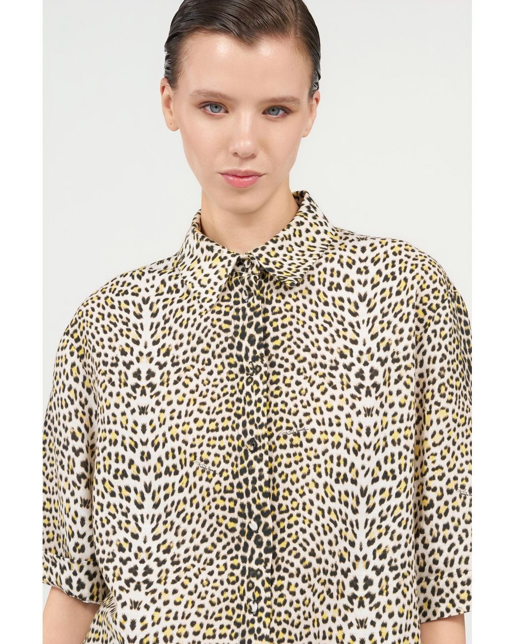 Roberto Cavalli Natural Baby Jaguar Print Shirt