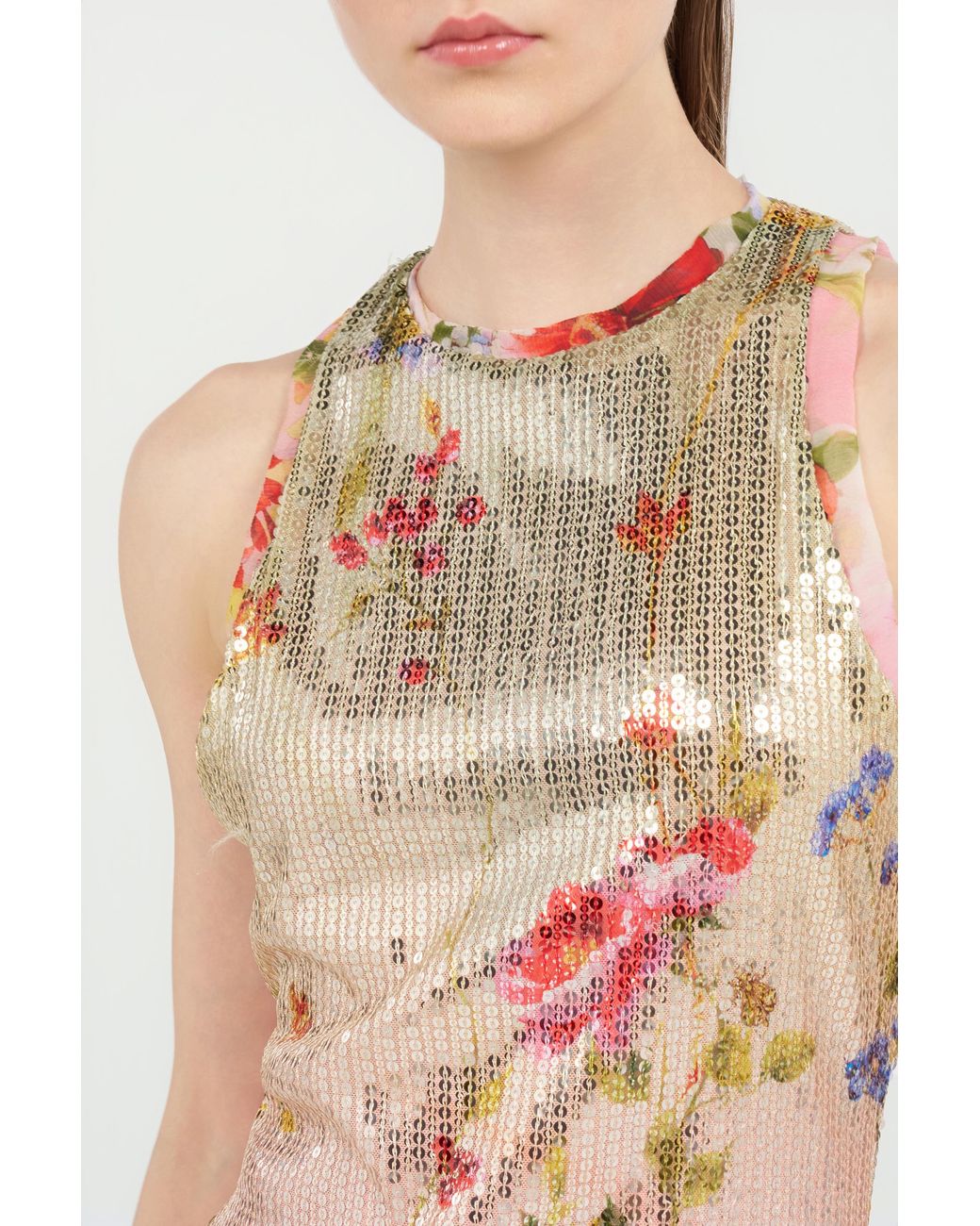 Roberto Cavalli White Miami Flowers Print Mini Dress