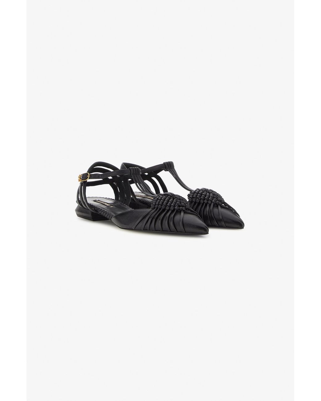 Roberto Cavalli Black Ballerina With Weave