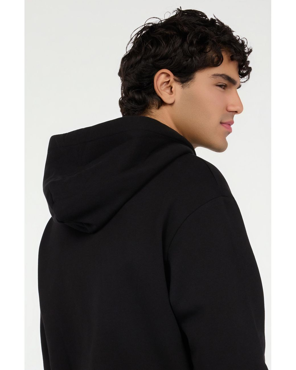 Roberto Cavalli Black Hoodie With Embroidered Logo for men