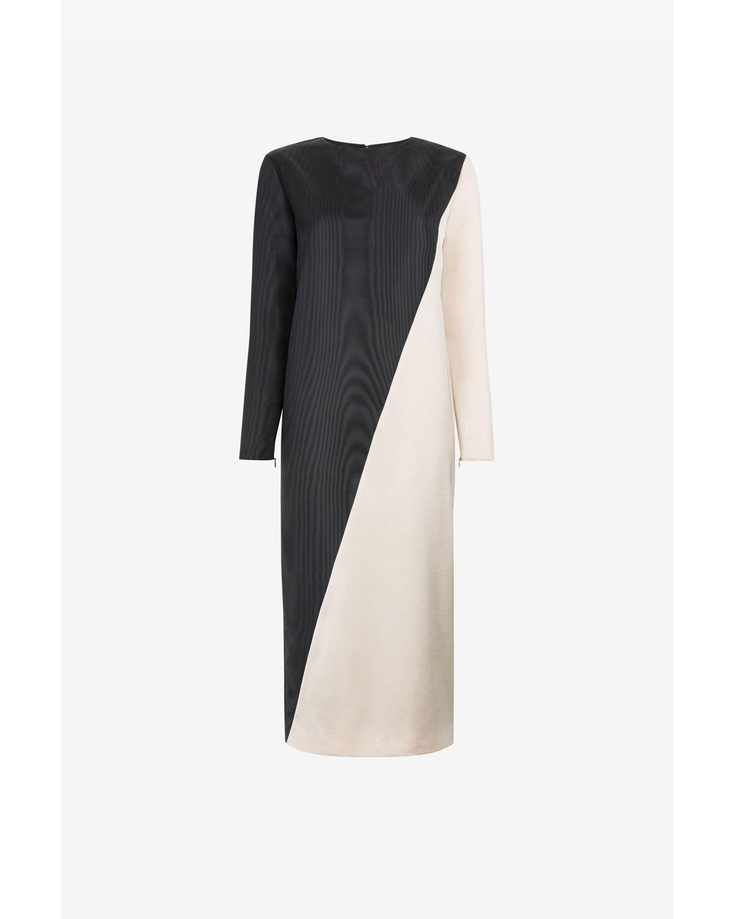 Roberto Cavalli Black Diagonal-Stripe Satin-Finish Midi Dress