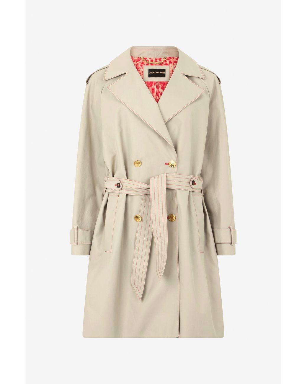 Roberto Cavalli Natural Trench Coat