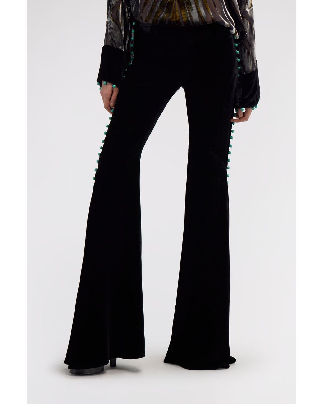 Roberto Cavalli Black Flared Trousers