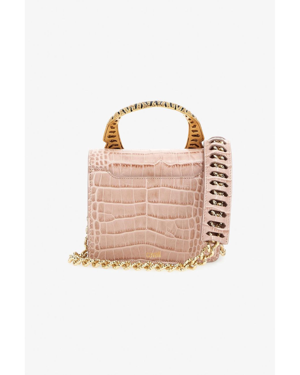 Roberto Cavalli White Medium Roar Bag