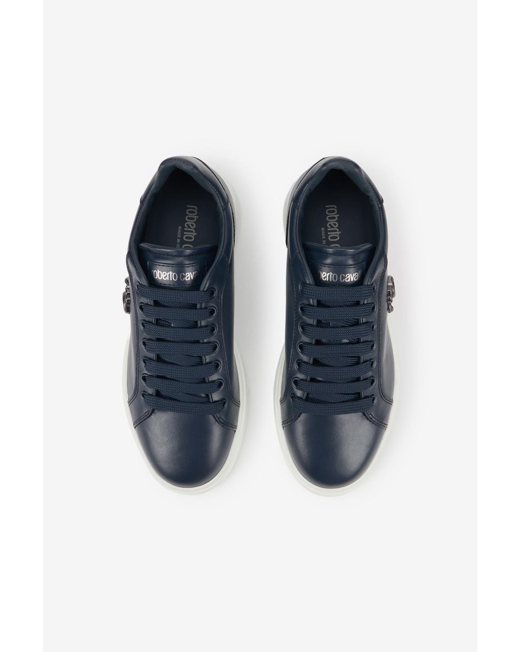 Roberto Cavalli Blue Sneakers With Rc Monogram