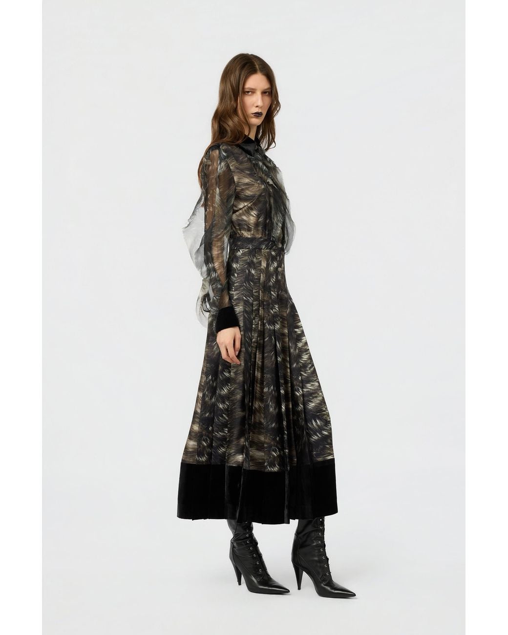 Roberto Cavalli Black Midi Dress