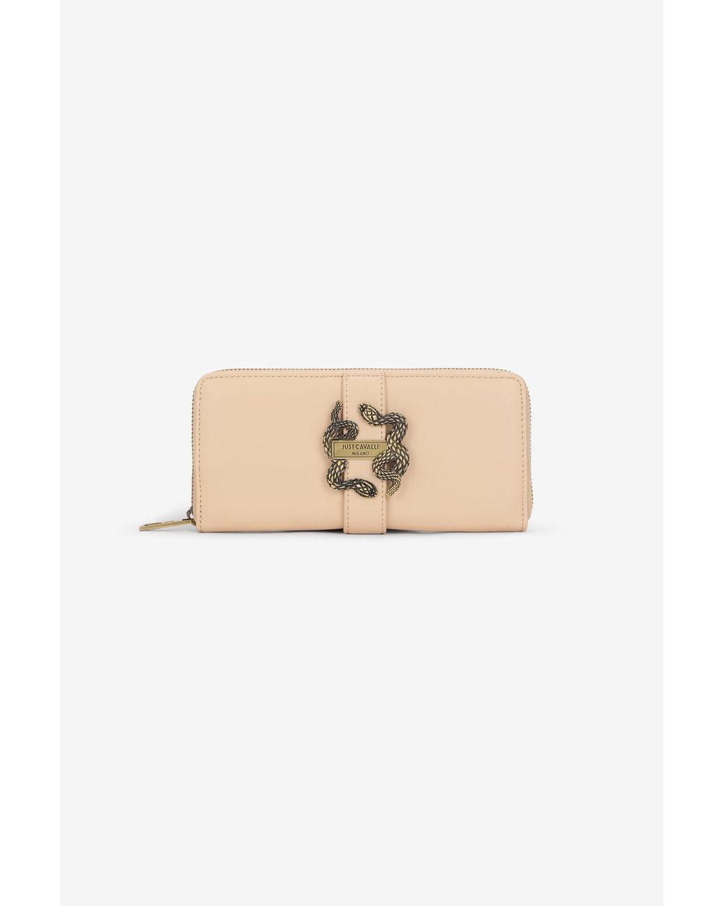 Roberto Cavalli Natural Wallet With Snake Logo