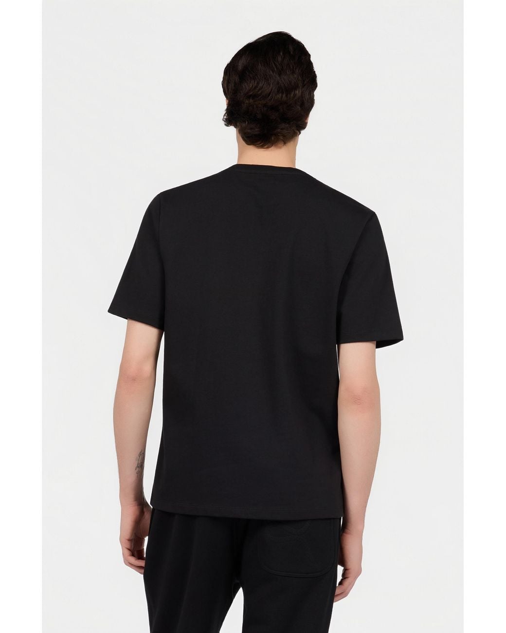 Roberto Cavalli Black T-Shirt With Snake Floral Print for men