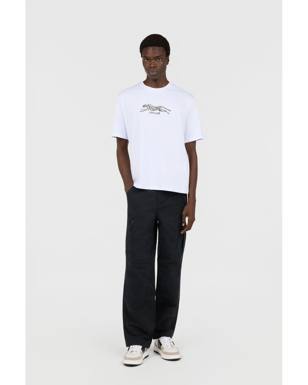 Roberto Cavalli White Cargo Trousers