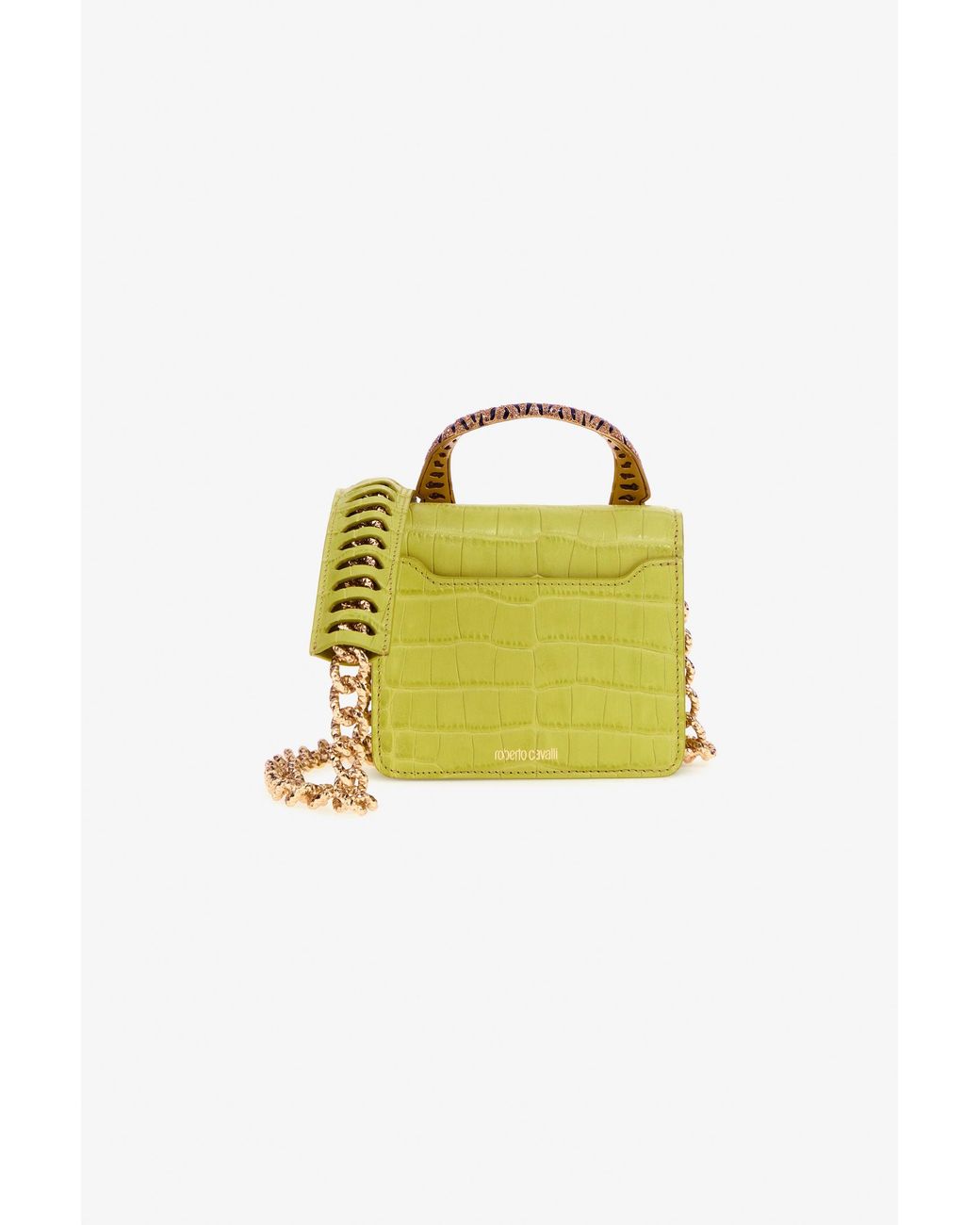 Roberto Cavalli Yellow Small Roar Bag