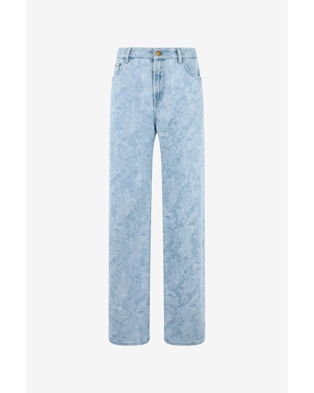 Roberto Cavalli Blue Wide-Leg Denim Trousers