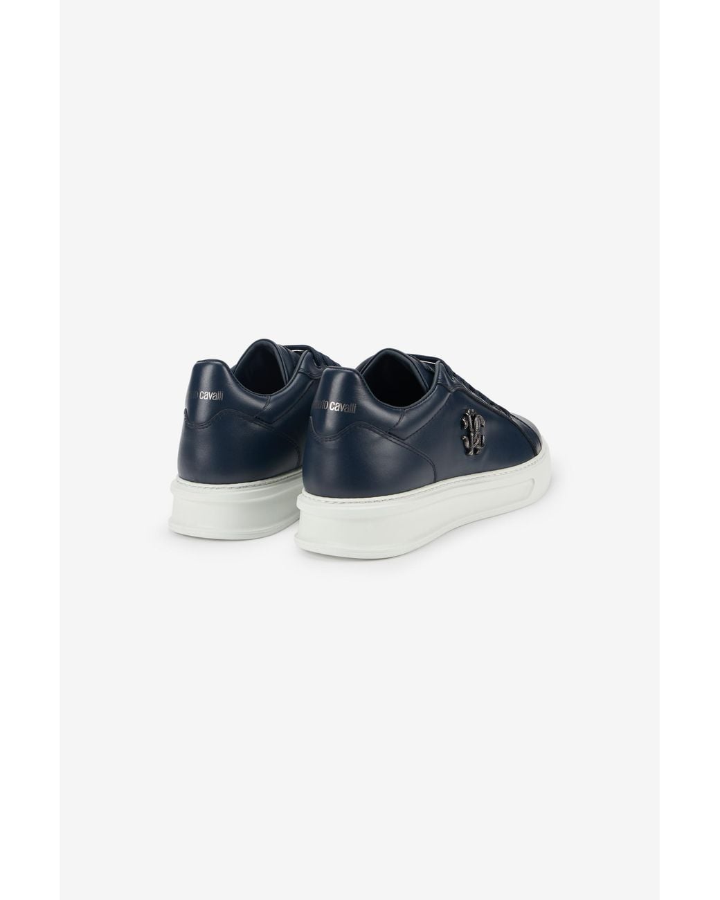 Roberto Cavalli Blue Sneakers With Rc Monogram