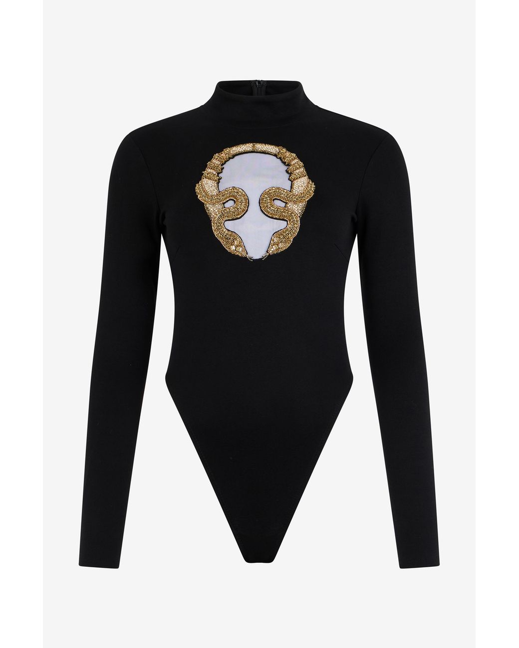 Roberto Cavalli Black Embroidered Top