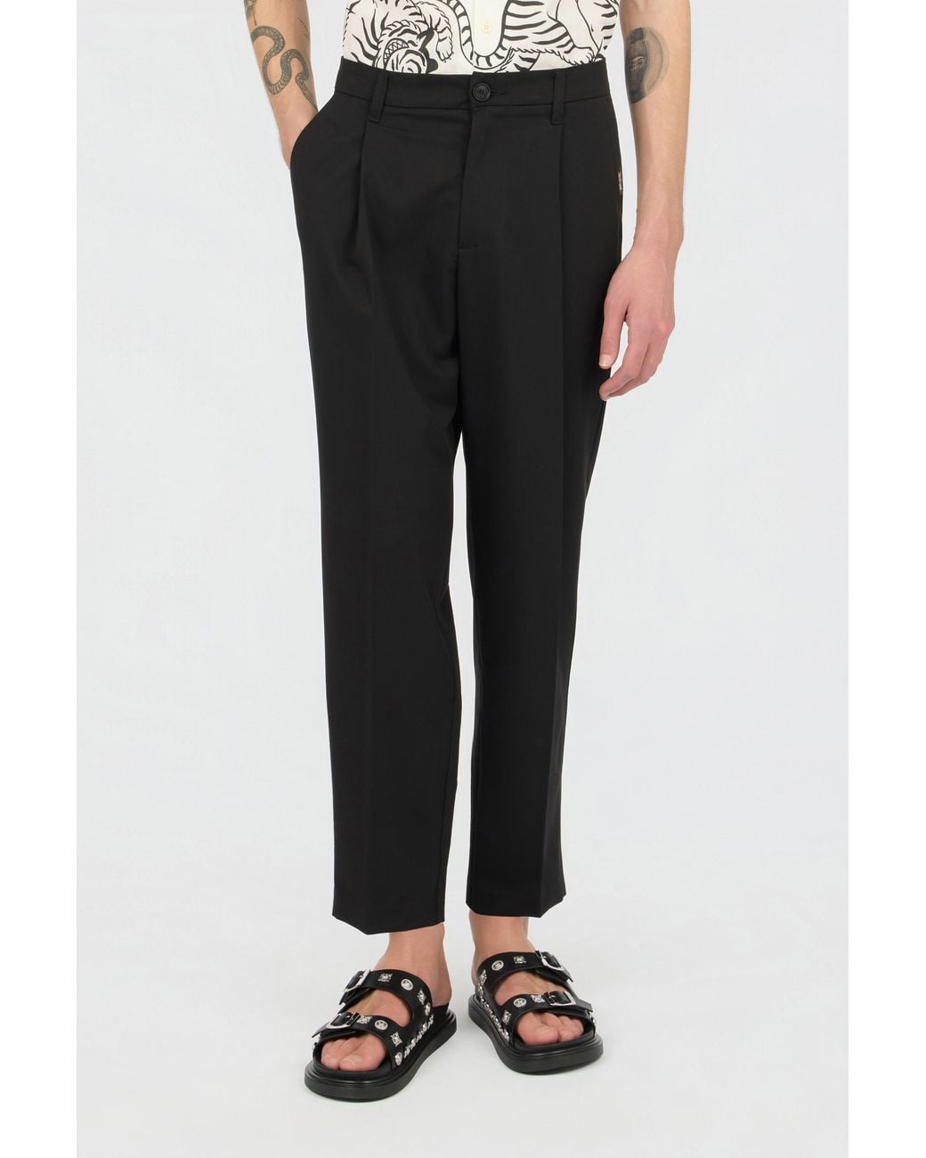 Roberto Cavalli Black Trousers for men