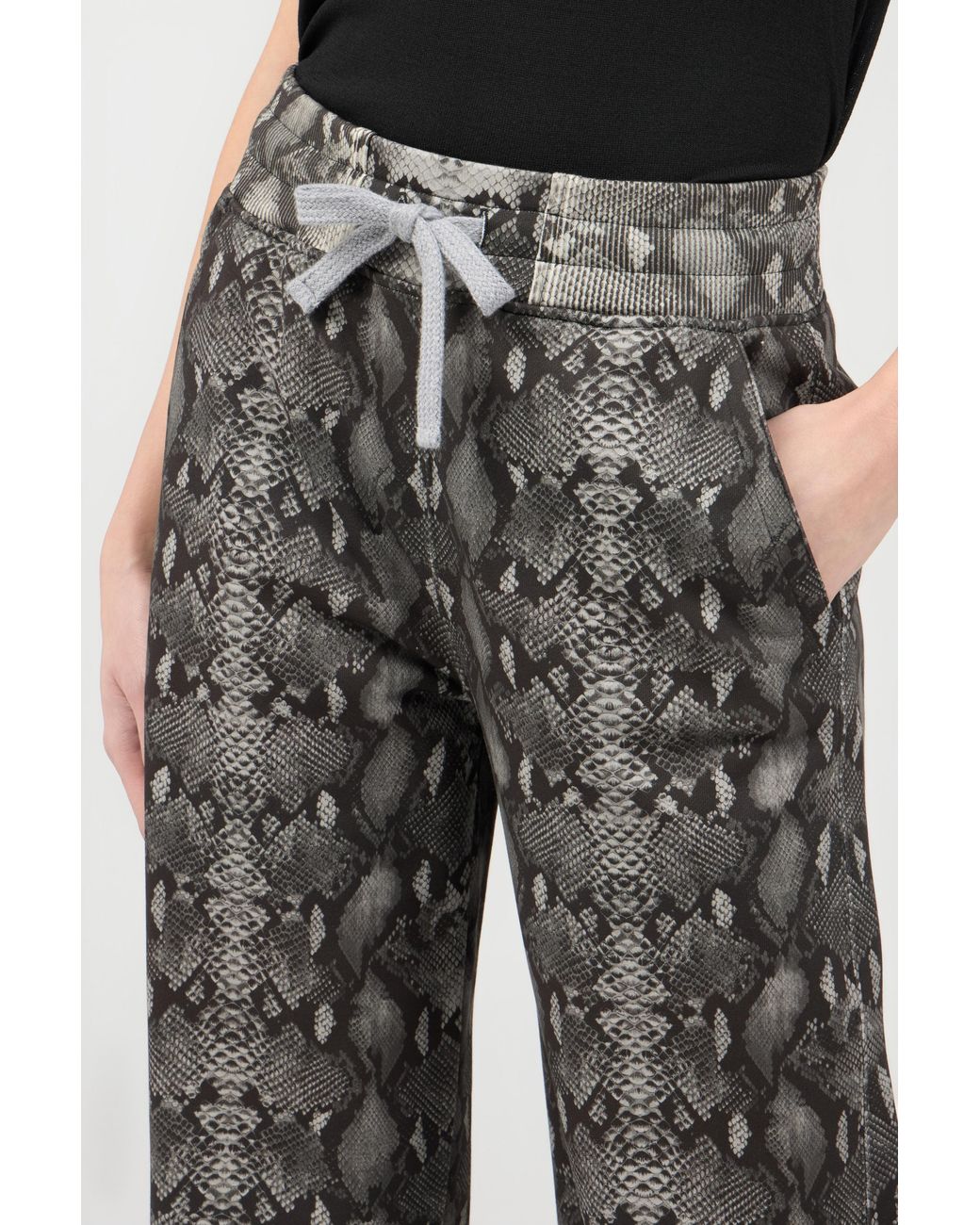 Roberto Cavalli Gray Hose Mit Python-Print