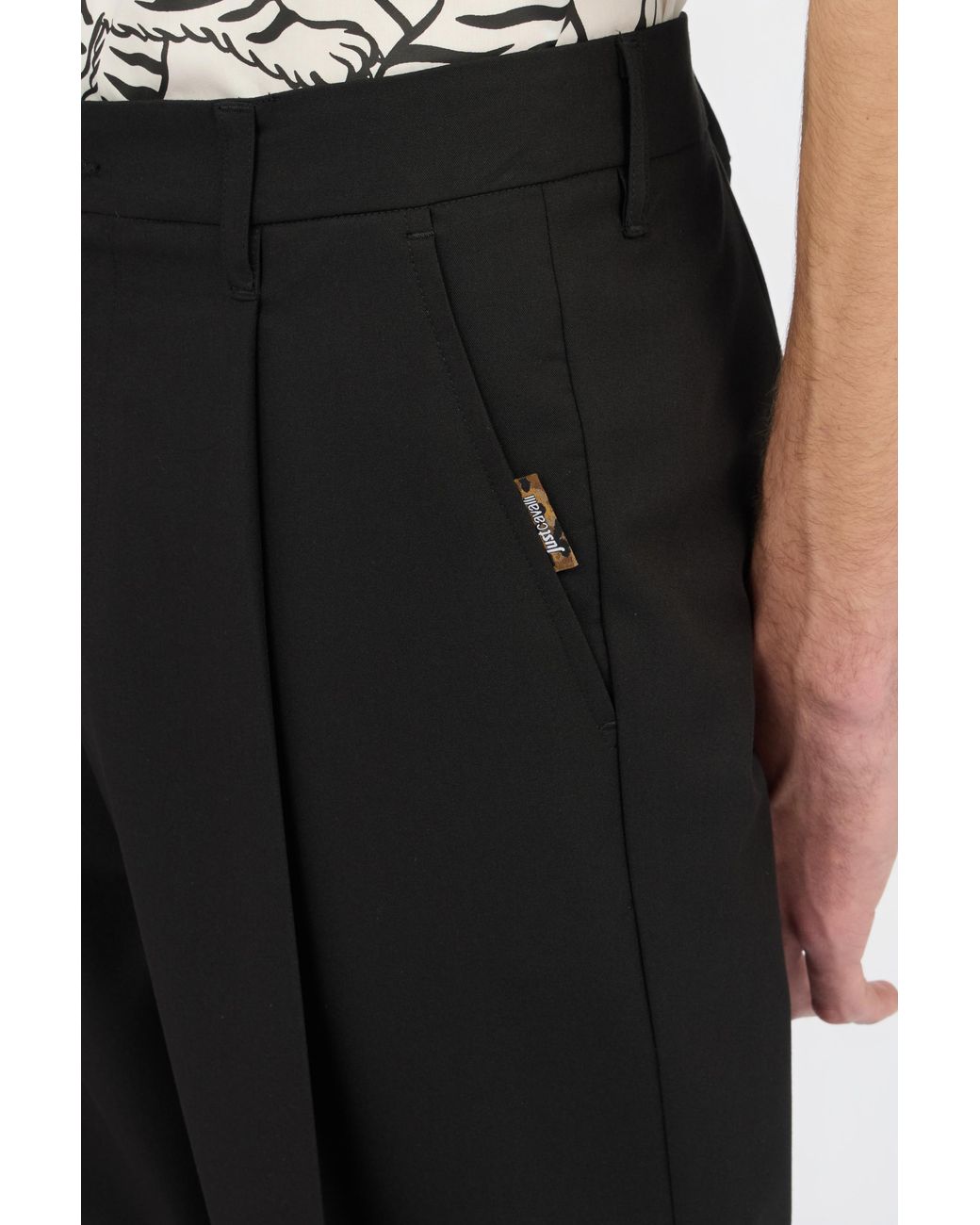 Roberto Cavalli Black Trousers for men