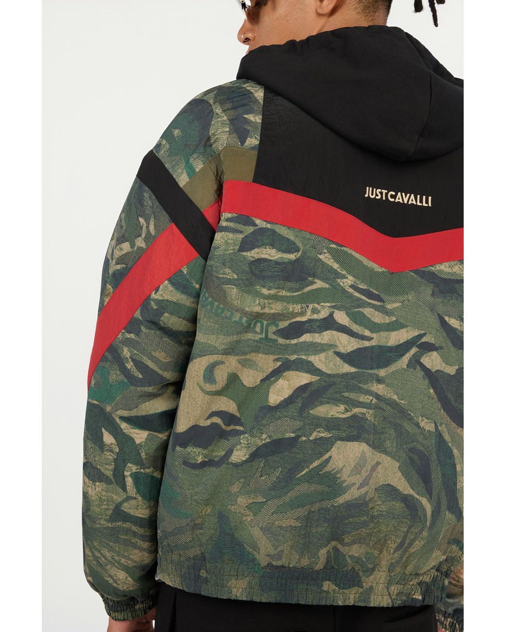 Roberto Cavalli Green Tiger Camu Print Jacket for men