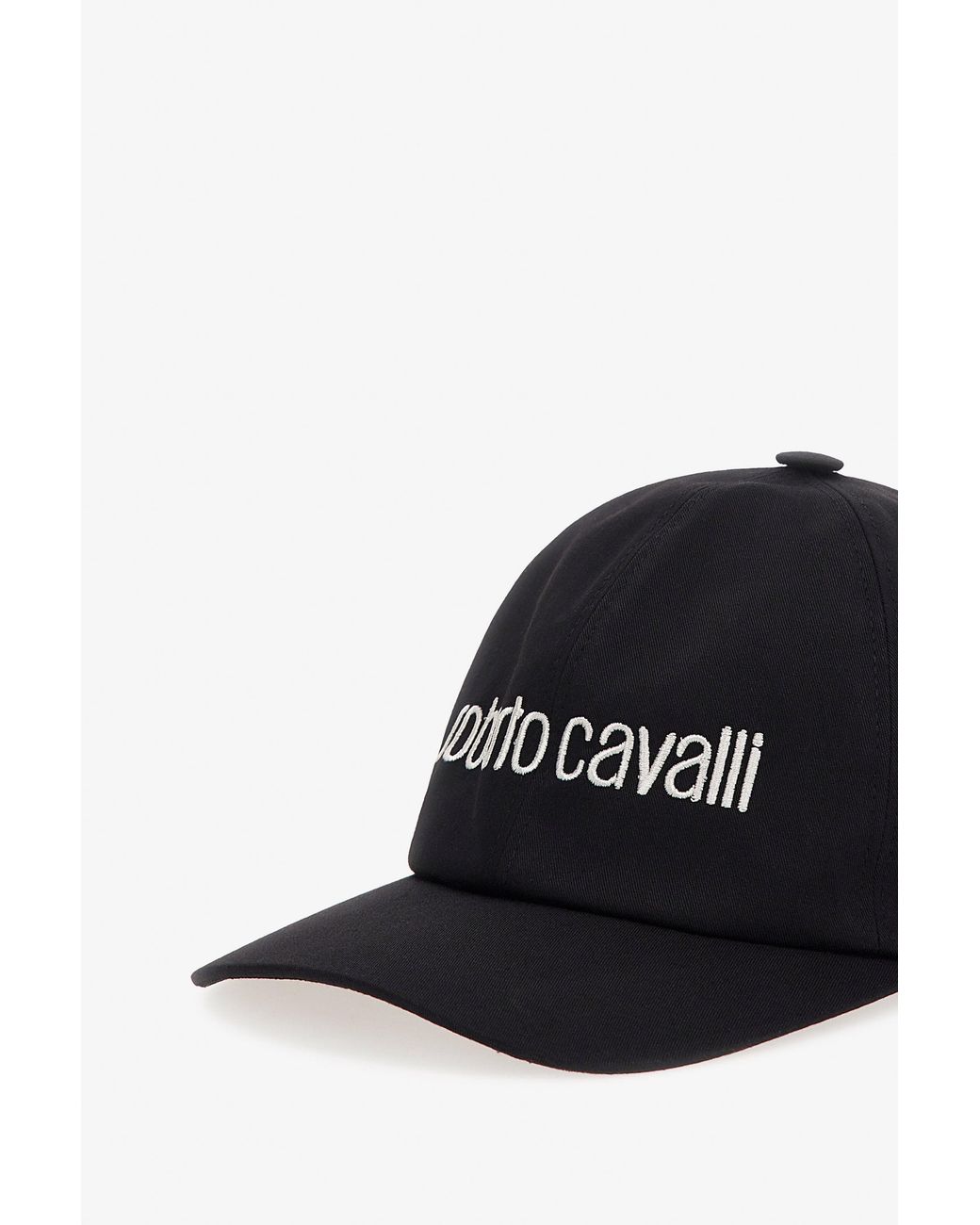 Roberto Cavalli Black Cap With Logo