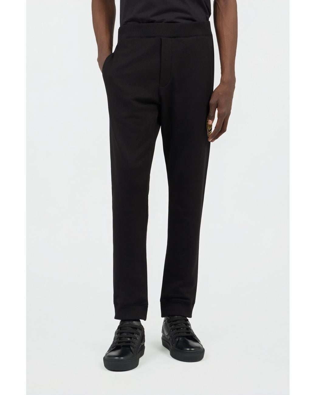 Roberto Cavalli Black Cotton Trousers for men