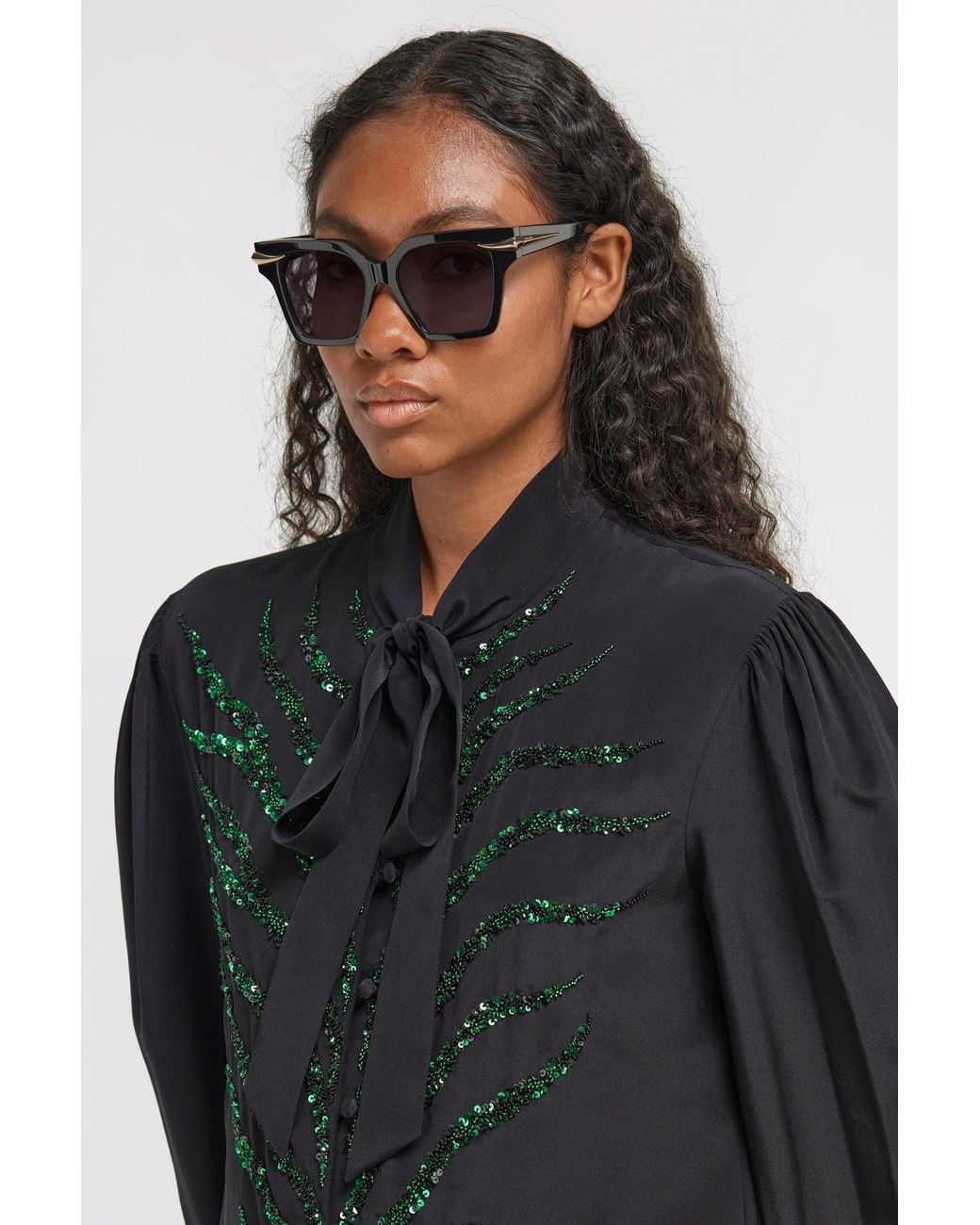 Roberto Cavalli Black Sunglasses Fang Collection