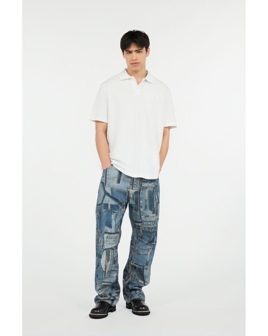 Roberto Cavalli Blue Jeans Over Patchwork Capsule Collection for men