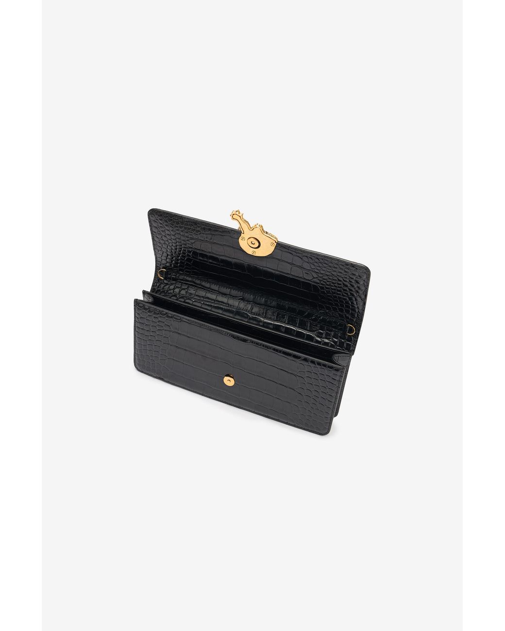 Roar Pochette Lunga Stampa Coccodrillo di Roberto Cavalli in Black