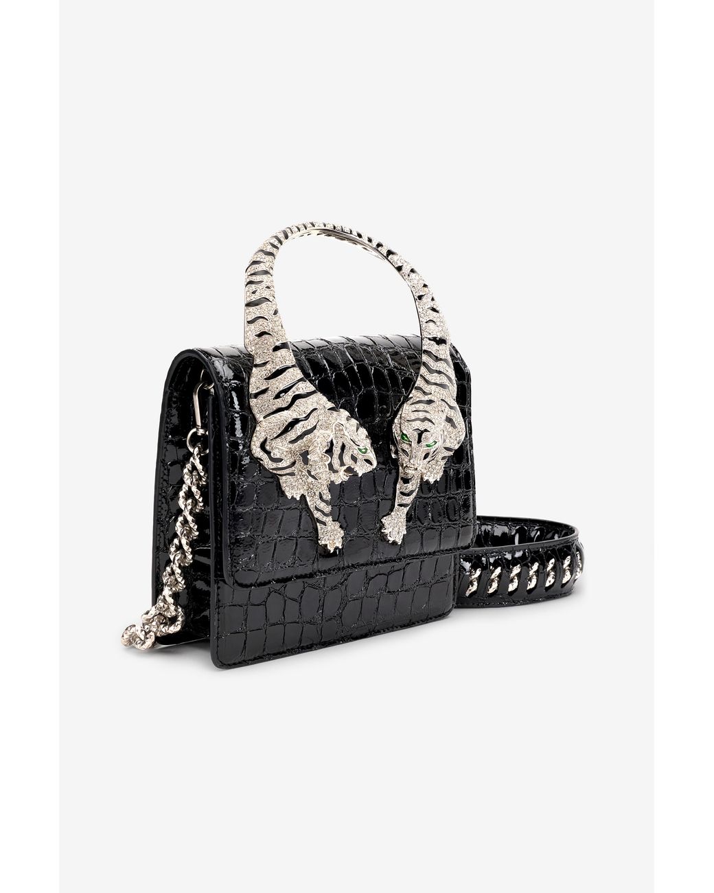 Roberto Cavalli Black Medium Roar Bag