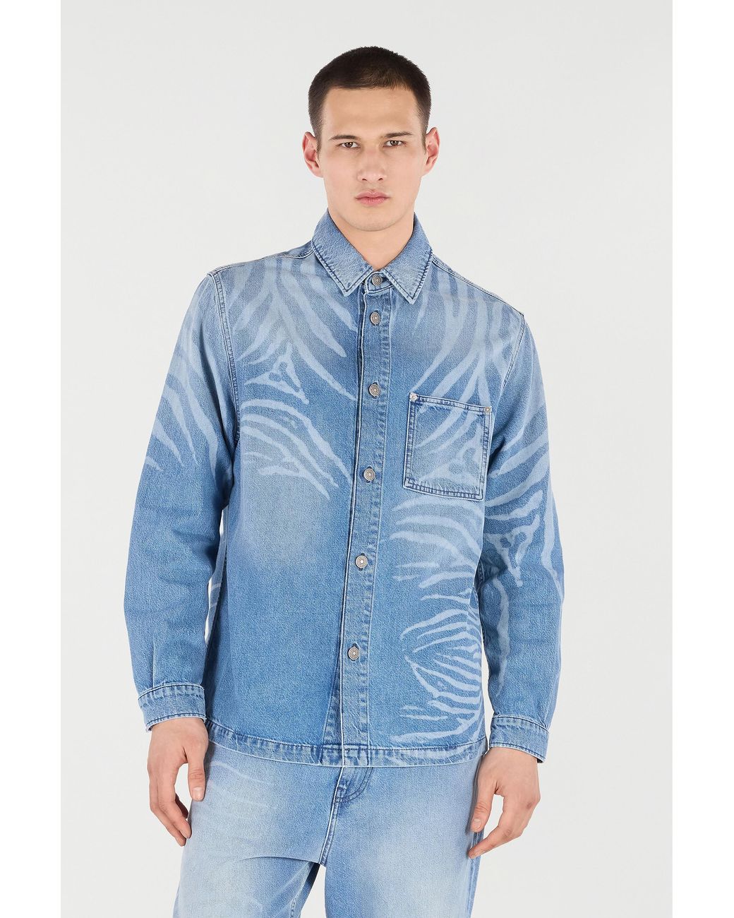 Camicia di Roberto Cavalli in Blue da Uomo