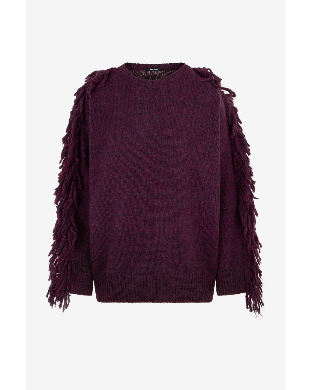Roberto Cavalli Purple Burgundy Sweater