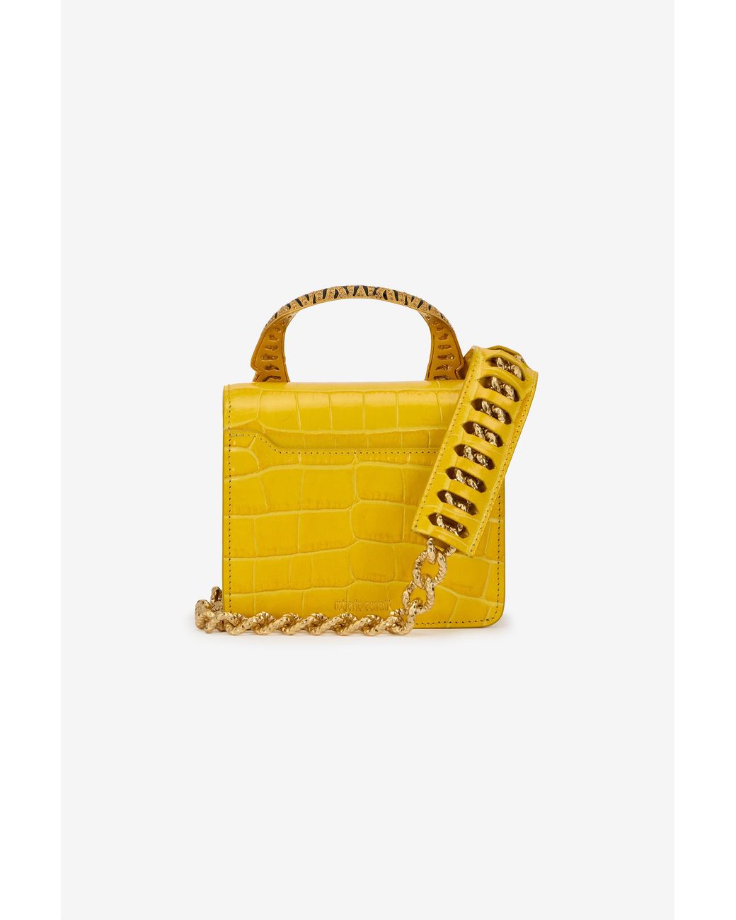Roberto Cavalli Yellow Small Roar Bag